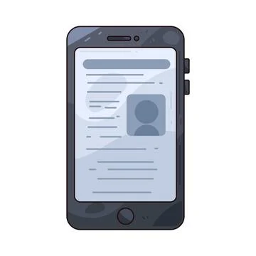 Phone reader illustration Stock Illustration