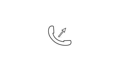 Phone Receiver with Up Arrow Indicator Stock Footage 332881938