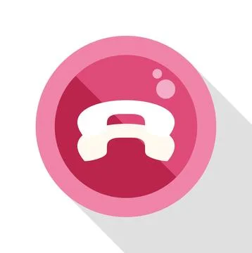Phone receiver hanging up communication icon button Stock Illustration