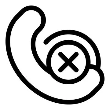 Phone receiver icon showing end call button Stock Illustration