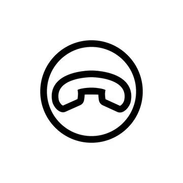 Phone receiver icon symbolizing voice communication, telephone support Stock Illustration