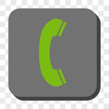 Phone Receiver Rounded Square Button Stock Illustration