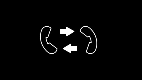 Phone receivers with arrows indicating call transfer animation Stock-Footage 336297816