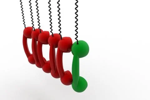 Phone receivers hanging Stock Illustration