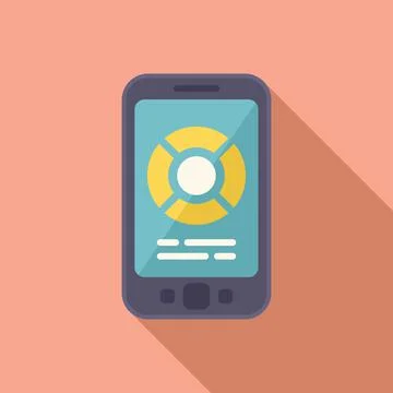 Phone remote control icon flat vector. Work server Stock Illustration