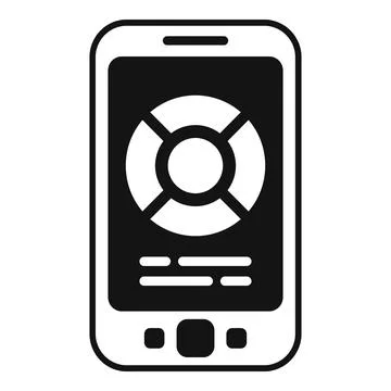 Phone remote control icon simple vector. Work server Illustrazione stock
