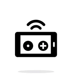 Phone remote controller simple icon on white background 스톡 일러스트