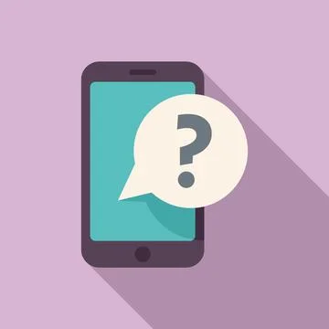 Phone request icon flat . Online form Stock Illustration