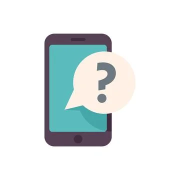 Phone request icon flat vector. Online form Stock Illustration