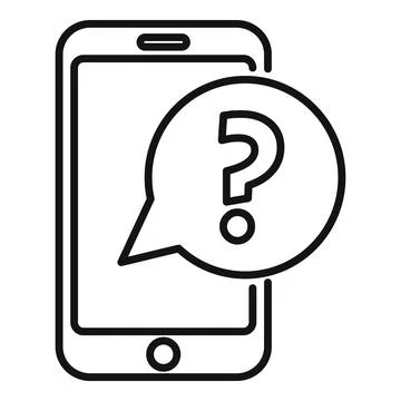 Phone request icon outline vector. Online form Stock Illustration