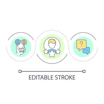 Phone research loop concept icon Illustrazione stock