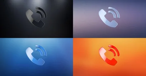 Phone Ring 3d Icon Video stock 69984176