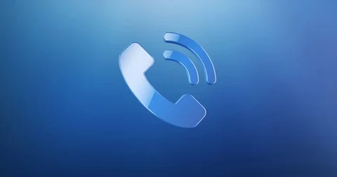 Phone Ring Blue 3d Icon Stock Footage 69983869