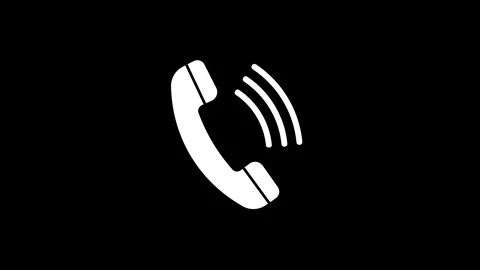 Phone ring icon animation with optional luma matte. Alpha Luma Matte included Vidéo 92527224