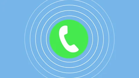 Phone ring icon flat, Smartphone, mobile logo sign, phone call mobile symbol Stock Footage 347258067