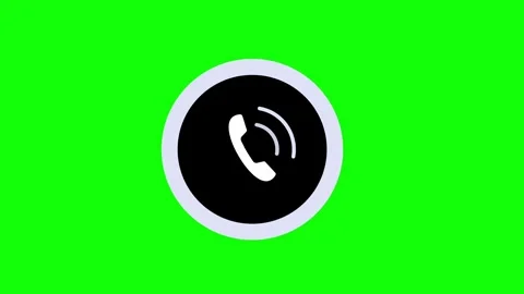 Phone ring icon on green screen 2D motion graphics animation (Chroma key) Stock Footage 310526895