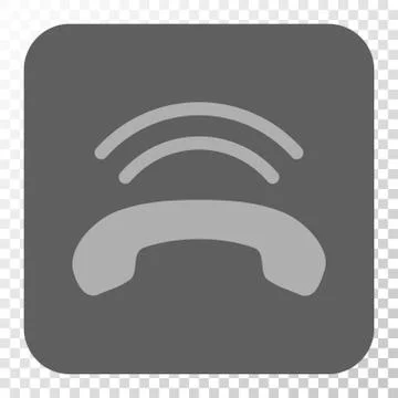 Phone Ring Rounded Square Button Stock Illustration