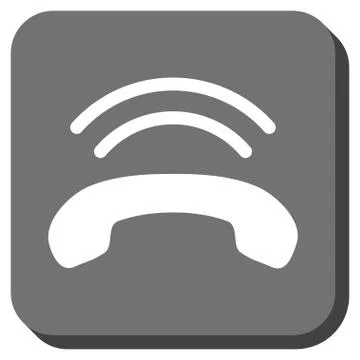 Phone Ring Rounded Square Vector Icon Stock Illustration