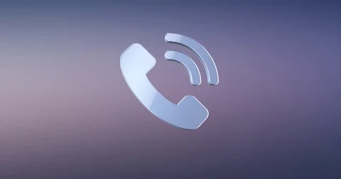 Phone Ring Silver 3d Icon Video stock 69984032