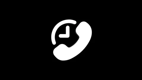 Phone rotating 3d icon 4k animation, call looping with alpha channel. mobil.. Stock Footage 313474090
