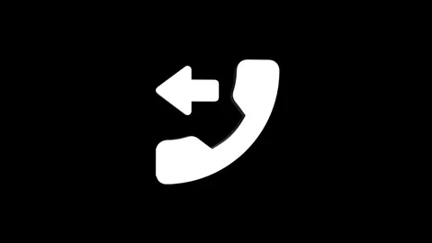 Phone rotating 3d icon 4k animation, call looping with alpha channel. mobil.. Stock Footage 313474111