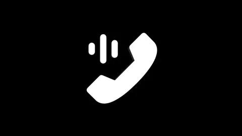 Phone rotating 3d icon 4k animation, call looping with alpha channel. mobil.. Stock Footage 313474115