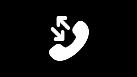 Phone rotating 3d icon 4k animation, call looping with alpha channel. mobil.. Stock Footage 313474117