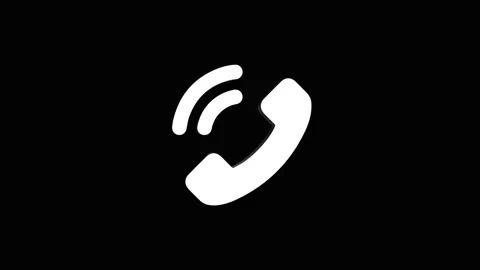 Phone rotating 3d icon 4k animation, call looping with alpha channel. mobil.. Stock Footage 313474121