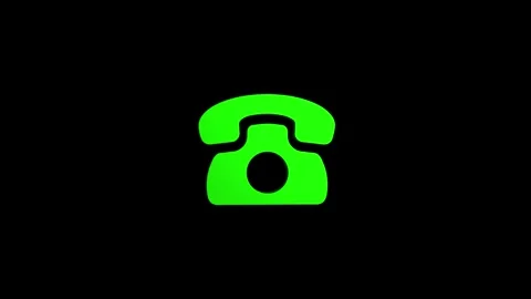 Phone rotating 3d icon 4k animation, call looping with alpha channel. mobil.. Stock Footage 313476260