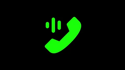 Phone rotating 3d icon 4k animation, call looping with alpha channel. mobil.. Stock Footage 313476268