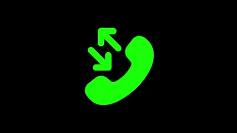 Phone rotating 3d icon 4k animation, call looping with alpha channel. mobil.. Stock Footage 313476269