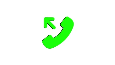 Phone rotating 3d icon 4k animation, call looping with alpha channel. mobil.. Stock Footage 313476307