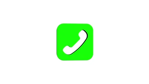 Phone rotating 3d icon 4k animation, call looping with alpha channel. mobil.. Stock Footage 313476312