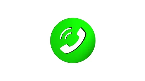 Phone rotating 3d icon 4k animation, call looping with alpha channel. mobil.. Stock Footage 313476321