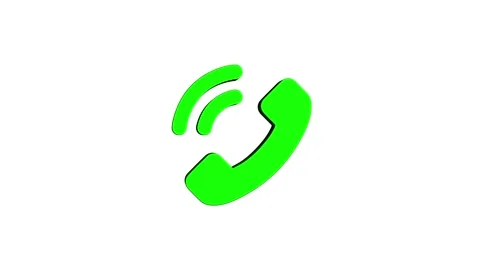 Phone rotating 3d icon 4k animation, call looping with alpha channel. mobil.. Stock Footage 313476344