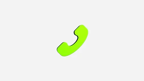 Phone rotating 3d icon 4k animation, call looping with alpha channel. mobil.. Stock Footage 313476362
