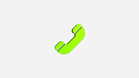 Phone rotating 3d icon 4k animation, call looping with alpha channel. mobil.. Stock Footage 313476363