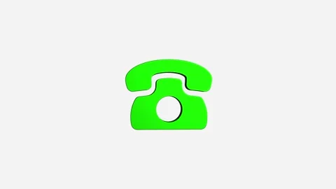 Phone rotating 3d icon 4k animation, call looping with alpha channel. mobil.. Stock Footage 313476370