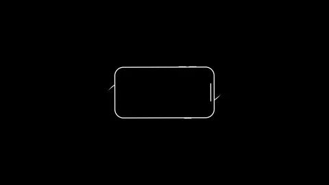 Phone rotation animation on black background Stock Footage 309913658