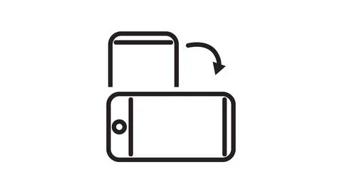 Phone Rotation Icon Stock Illustration