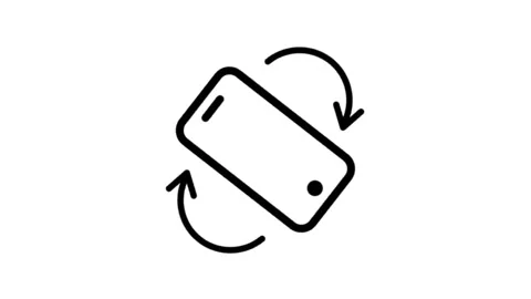 Phone Rotation Vertical to Horizontal Animation White Background Video stock 302941936