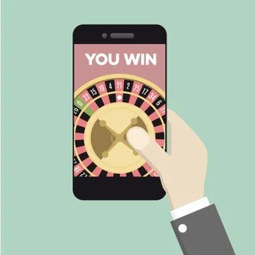 Phone Roulette Gaming Stock Illustration