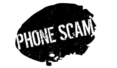 Phone Scam rubber stamp Stock Illustration