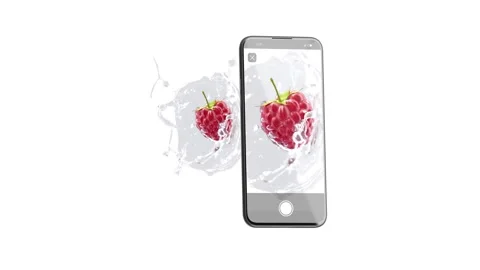 Phone screen capture macro photoshoot slow motion video, 4k Stock Footage 300306331