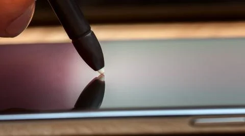 Phone screen close-up. Stock Photos