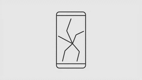 Phone screen damage line animation Video stock 303137567
