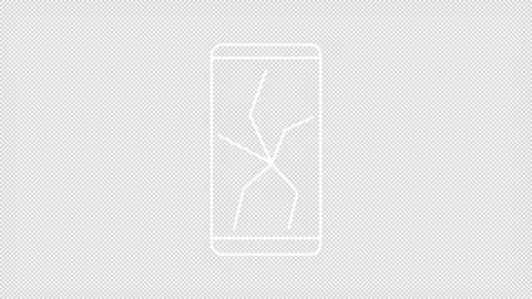 Phone screen damage white line animation Video stock 303144507