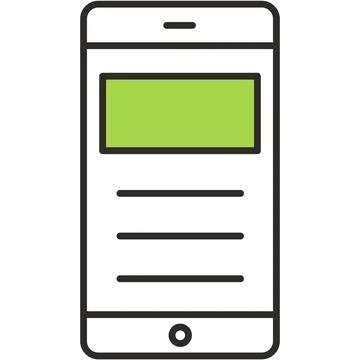 Phone screen icon mobile ui template vector Stock Illustration