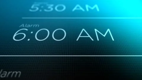 Phone Screen Menu with Alarm Buttons Set - ALT Angle 20 Stock Illustration
