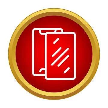 Phone screen protector tempered glass icon Illustrazione stock